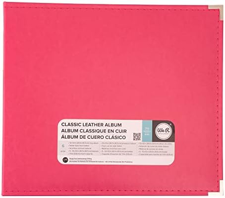 We R Memory Keepers 12x12 Photo Album - Faux Leather with 5 Page Protectors and Spine Label - Snag-Free D-Ring Scrapbooking Memory Album, Acid-Free, Strawberry - Image 2