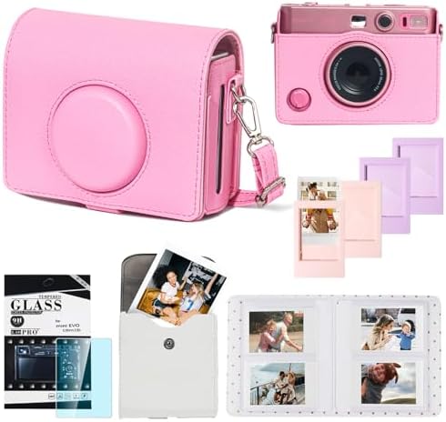 CAIYOULE Camera Case for Fujifilm Instax Mini EVO Instant Film Camera, Pink by CAIYOULE