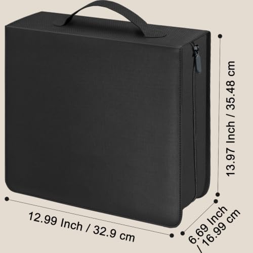 CD DVD Blu-ray Storage Binder with Handles, PU Leather Corver - Image 3