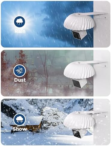 Weatherproof Housing for Wyze Cam Pan v3/V4 with 360° Adjustable Wall Mount – Anti-Glare, Anti-Rain, UV Resistant Outdoor Camera Cover, Protects Pan & Tilt Motor, Durable Security Camera Accessory - Image 5
