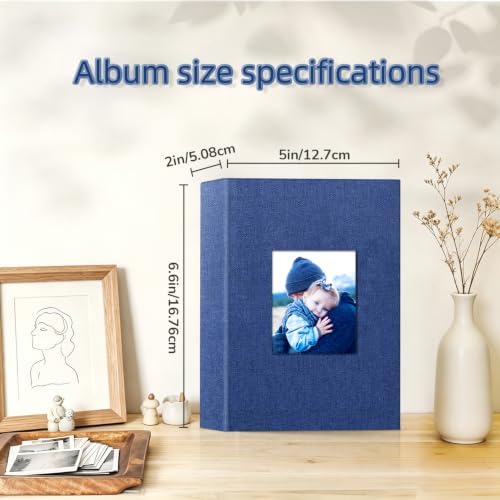 Popotop Photo Album 4x6-100 Photos Photo Books with 100 Vertical Pockets,Linen Cover Albums for Family Wedding Anniversary Baby Vacation Pictures - Image 4