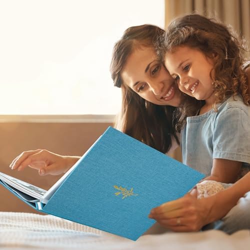 Self Adhesive Photo Album Linen Cover 60 Pages Sky Blue - Image 6
