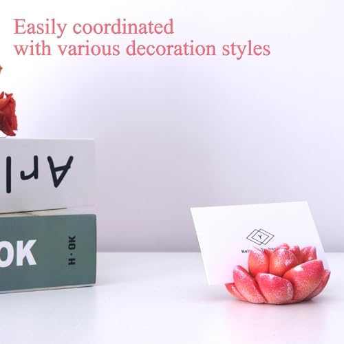 Cute Business Cards Holder Desk Organizer Vertical Display Stand - Image 6