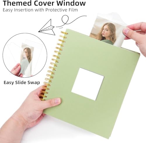 8x10 Photo Album 40 Pockets Linen Cover Kids Artwork Green - Image 3