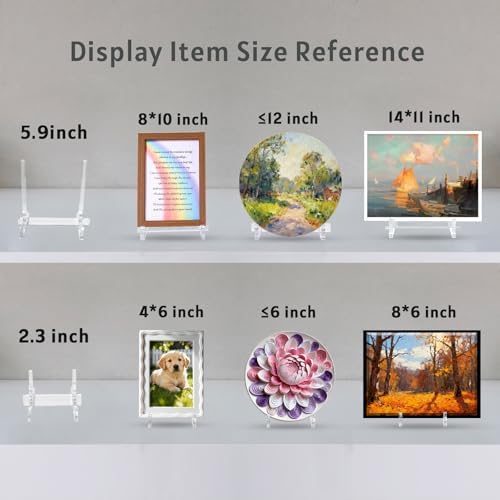 2-Pack 2.36 Inch Clear Acrylic Small Plate Stands fo Display - Image 6