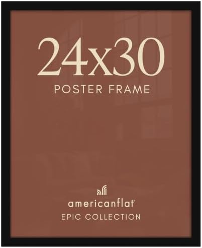 Americanflat 24x30 Poster Frame - Engineered Wood - Black by Americanflat
