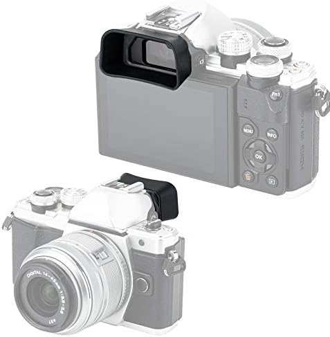 JJC KIWIFOTOS Ergonomic Long Camera Eyecup for Olympus E-M5 Mark III/E-M10 Mark III/E-M10 Mark II/E-M5 Mark II, Eye Cup Eye Piece Viewfinder Replaces Olympus EP-16 EP-15, Soft Silicone, 47x25x19mm - Image 3