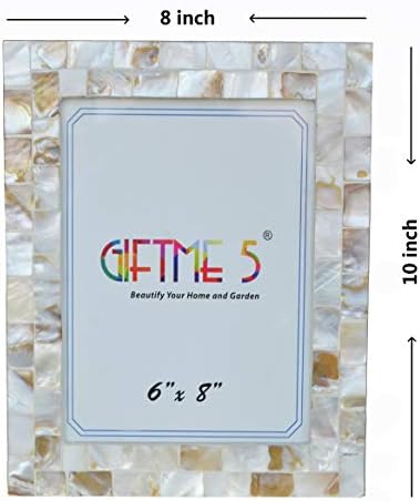 Mother of Pearl 6x8 Picture Frame White - Image 5