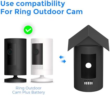 Protective Silicone Cover Case for Ring Outdoor Cam Plus, Plug-in -Weatherproof Shield with Anti-Glare & UV Protection, Outdoor Ready, Easy Install - Image 3