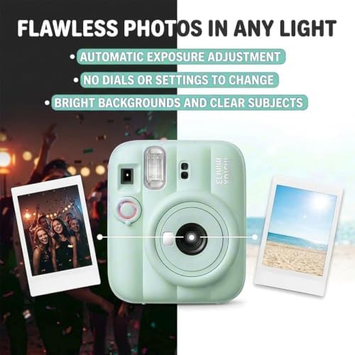 Fujifilm Instax Mini 13 Lagoon Green Instant Camera with 20-Sheet Film - Image 4
