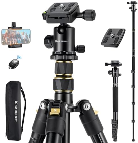 K&F CONCEPT 72" Aluminum Tripod for Camera by KFCONCEPT