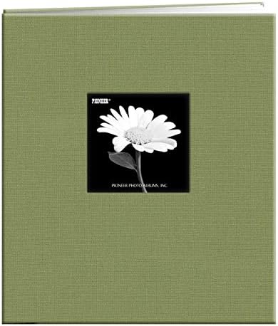Pioneer Fabric Frame Post Bound Scrapbook 8.5"X11"-Sage Green by PioneerPhotoAlbums