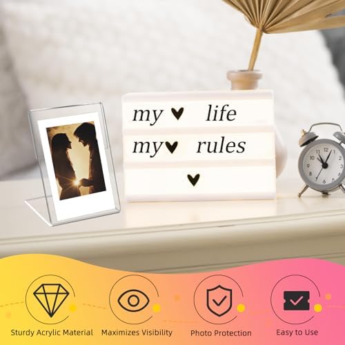 12 Pack Wallet Size Picture Frames,2.5x3.7 Acrylic Picture Frame,Mini Photo Frames for 3 in/3.5 In Mini Instant Films Photo Cards - Image 4