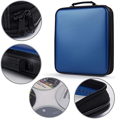 DVD Storage CD Case Holder: 160 Capacity CD Sleeves Black Disc Cases Binder for Car - CD Hard Organizer Box - Large DVD Wallet for Movie/Music/Game & Portable CD Book - Image 4