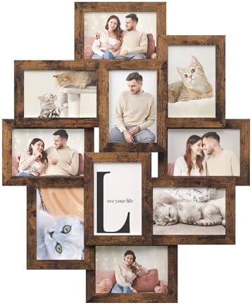 SONGMICS Collage Picture Frames for Wall Decor, 10-Pack 4x6, Glass Front by Unknown