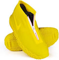 Shiwely Waterproof Shoe Covers, Silicone Reusable Shoe Cover Non-slip Durable Zipper Elastic Rain Cover Protection for Men Women (L (Women 7.5-10.5, Men 6.5-9), Yellow) by Shiwely