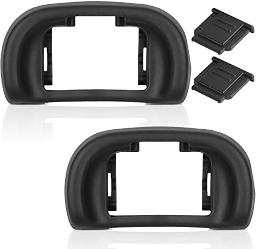 Updated Soft Silicone Camera Eyepiece Eyecup for Sony A7III A7II A9 A7S A99II A58 A7 A7R IV A7RIII A7SII, 2Pack Camera Hot Shoe Cover for Sony + 2Pack Camera Eye Cup Replacement for Sony by ChromLives