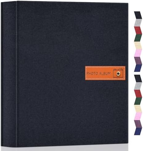 Popotop 4x6 Photo Album 1000 Pictures, Linen Hardcover, Reinforced Spine by Popotop