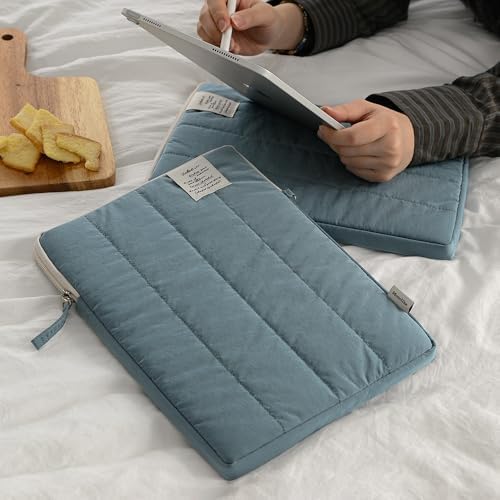 Monolike Archive 247 Cushion Tablet Pouch 11inch, Indie Blue - Padded Protective Sleeve for iPad Pro/Air, Soft Vintage Style Case - Image 6