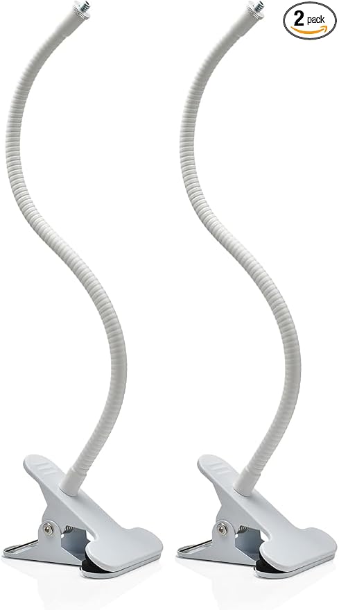 Indoor Outdoor Security Camera Flexible Clip Mount, White (Pack of 2) by Holicfun