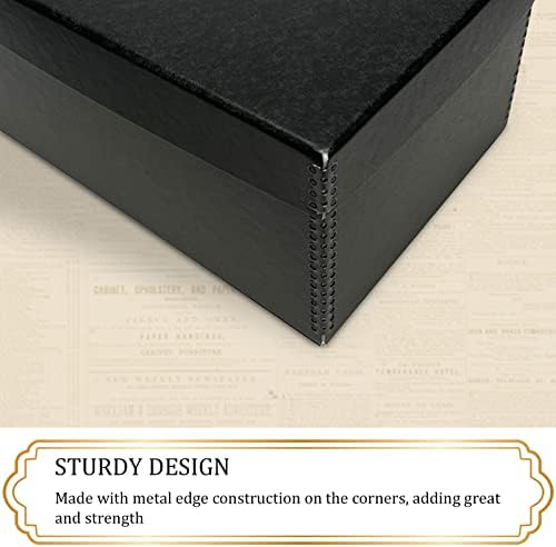 Golden State Art, Archival Photos Storage Boxes, 5x7x12 Acid-Free Preservation Box, Holds Up to 1100 of 5x7 Pictures, 4x6 Photo Container for Storing Artwork Pictures Prints Negatives Films (Black) - Image 3