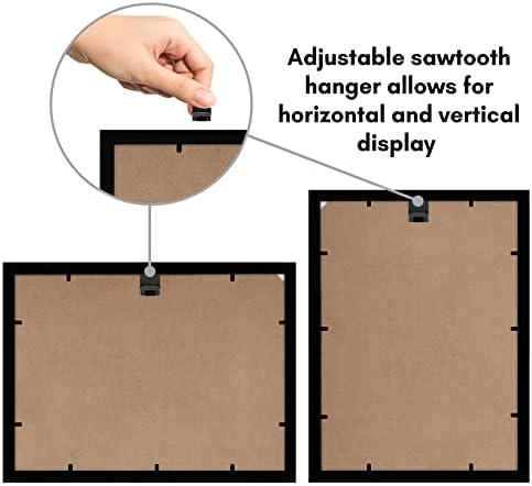 Americanflat 10x14 Picture Frame with Shatter-Resistant Glass - Signature Collection - Gallery-Style Frames Made of Engineered Wood - Photo Frame for Wall Display - Black - Image 5