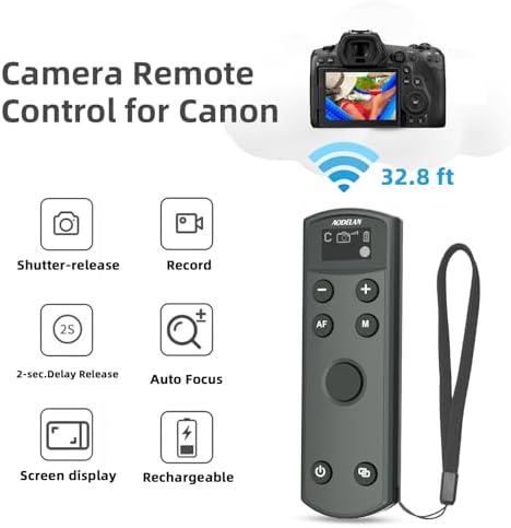 for Canon Camera Wireless Remote Control, Rechargeable OLED Shutter Release - Image 2