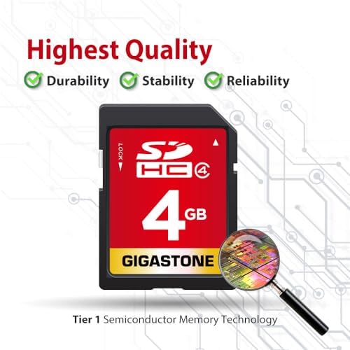 GIGASTONE 4GB SD Card 5 Pack, Speed Up to 20MB/s, SDHC UHS-I Class 4 Memory Card for Photo Video Music Voice File DSLR Camera DSC Camcorder Recorder Playback PC Mac POS 5pcs in Pack, with 5 mini Cases - Image 7