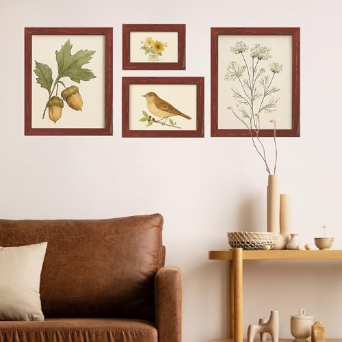 puthiac 8x10 Rustic Farmhouse Picture Frame, Barn Red, 1 Pack - Image 6