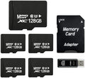 5-Pack 128GB Micro SD Card for Dashcam & Security Cam U3 V30 A1 by Unknown