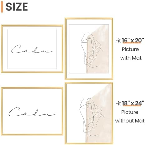 upsimples 18x24 Picture Frame, Gallery Wall Frames Set of 5, Gold - Image 5