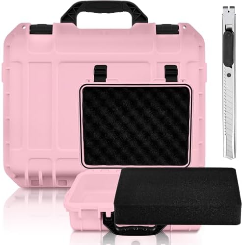 Relaxweex 16.3 x 12.4 x 6.5 Inch Hard Case, Grid Shell, Pink by Relaxweex