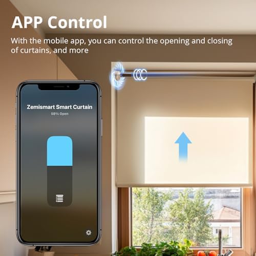Matter WiFi Roller Blinds Motor for 17/25/28mm Tubes, Plug-in Motorized Smart Blinds with App/Voice/Remote Control, Compatible with Homekit Alexa Google Home SmartThings (Motor with 1-Channel Remote) - Image 6