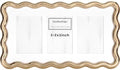 3-2x3'' Gold Heavy-Duty Zinc Alloy Picture Frames,Wave Design Gold plated 2x3'' Multi Picture Frame with Black Premium Velvet Backing,for Desktop and Wall Hanging. by GorYeeFine