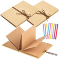 2 Pack Jutieuo Scrapbook Albums 6x8 Inch Small Photo Album with DIY Accessories Set, Stretchable Folding Kraft Paper Memory Book for Wedding Anniversary (Brown) by Jutieuo