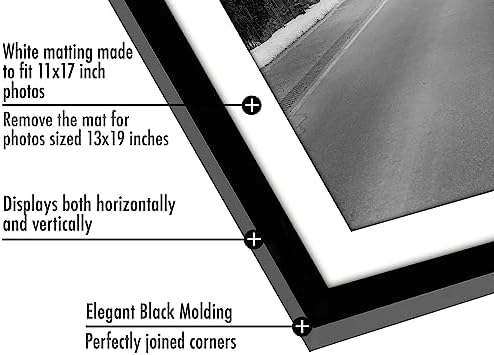 Americanflat 13x19 Poster Frame 2-Pack - Matted to 11x17 - Black - Image 3