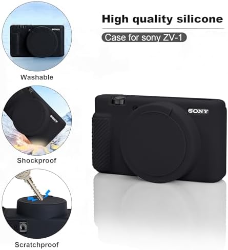 BOVKE 2-in-1 Camera Case Bundle Set for Sony ZV-1 Digital Camera, Black - Image 4