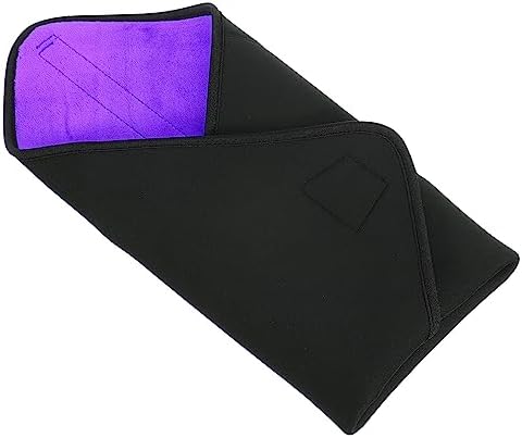 PATIKIL Camera Protective Wrap, 18"x18" Lens Wrap Cloth with Thick Protective Neoprene, Lens Pouch Bag with Hook and Loop for Lens, SLR, Black Purple by PATIKIL