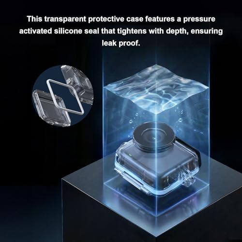 Water Proof Protective Camera Case, 60M/196Ft Underwater Housing Shell Protective Cage, Including Surfing, Skiing, Rainy Day Photography Without Compromising Portability - Image 6