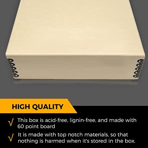 Golden State Art, Archival Drop Front Storage Box, Tan, 9.75x12.75x3 Inch - Image 5