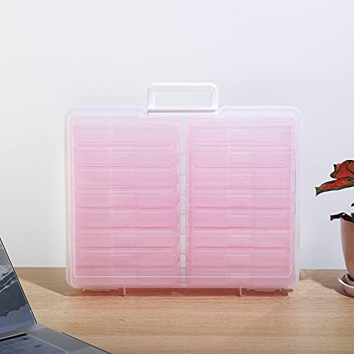 4" x 6" Photo Storage Case with Handle, 16 Inner Photo Organizer Keeper, Extra Large Storage Picture Boxes, Seed Storage, Transparent Craft Keeper (Purple) - Image 5