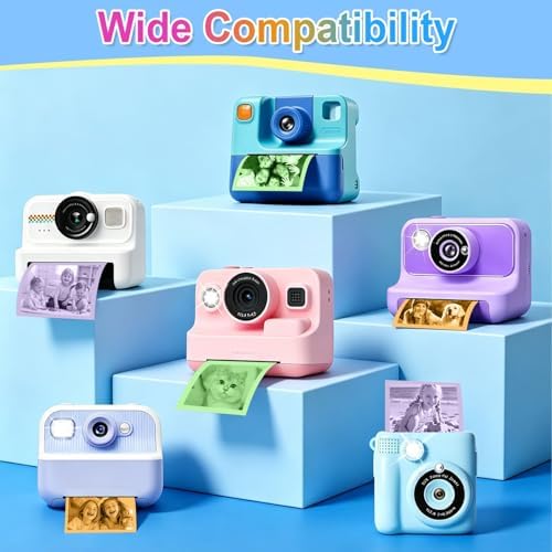 18 Rolls Kids Camera Paper Roll Refill Compatible with Most Instant Print Cameras for Kids BPA Free （2.24"x0.98" ） - Image 3