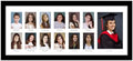 Americanflat 9x22 School Picture Frame Pre-K to 12 with Shatter-Resistant Glass - Fits Twelve 2.5x3.5 Photos and One 5x7 Photo - Signature Collection - K-12 Picture Frame for Wall Display - Black by Americanflat