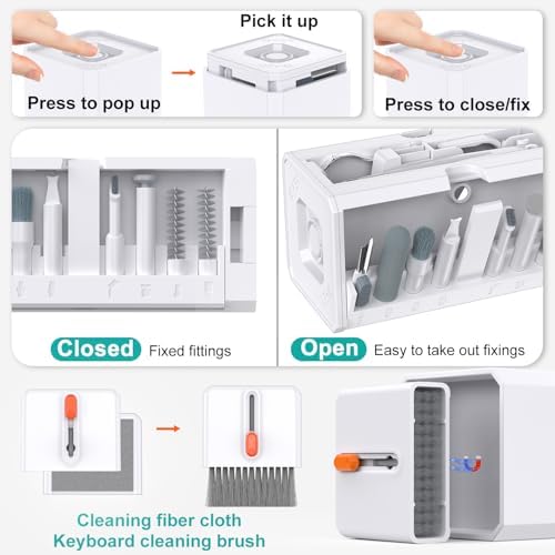 VICHYIE 32 in 1 Multi-Function Cleaning Kit for Electronic Devices (White) - Image 6
