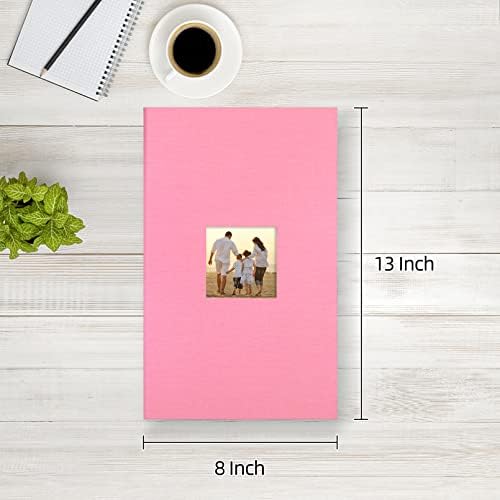 potricher Photo Album 4x6 Pictures, 300 Pockets, Linen Cover, Pink - Image 2