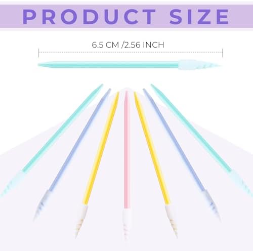 Chinco 200 Pcs Cleaning Swabs 2.56'' Sponge Tip Swabs Sticks Multicolor - Image 3