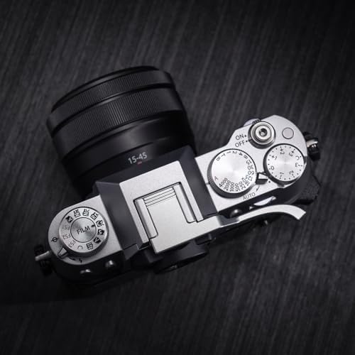 Iborrys Metal Thumb Up Grip for Fujifilm Fuji X-T50 XT50 Camera, Hot Shoe Thumb Rest Support Grip ，Exclusive Vintage Anti-Slip Pattern, Enhance The camera's Grip Feel (Silver) - Image 3