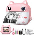 Kids Camera Instant Print, 3.0" HD Screen Kids Instant Cameras, Christmas Birthday Gifts for Girls Boys 3 4 5 6 7 8 9 10 Year Old, Portable Toddler Travel Toys with 32GB Card & 3 Rolls Printer Paper by GREENKINDERKidsCamera