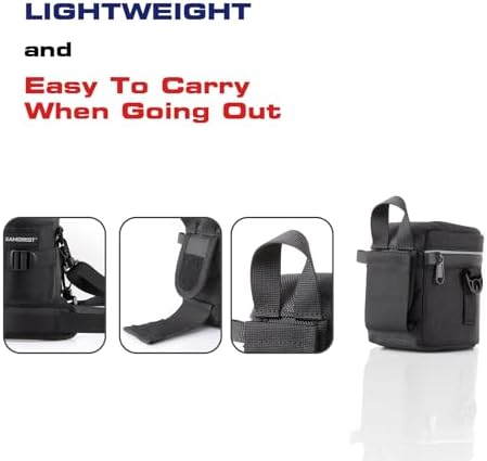 Camera Lens Case Lens Bag Compatible (3.35" x 3.74"(Nylon, Black)) - Image 3