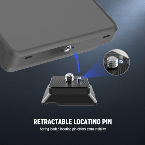 NEEWER Arca Type Quick Release Plate with 1/4" Screw, Camera Tripod Mount Adapter QR Plate Accessory Compatible with DJI RS Series Gimbal Stabilizer Action Camera Phone Cage, UA078 - Image 7